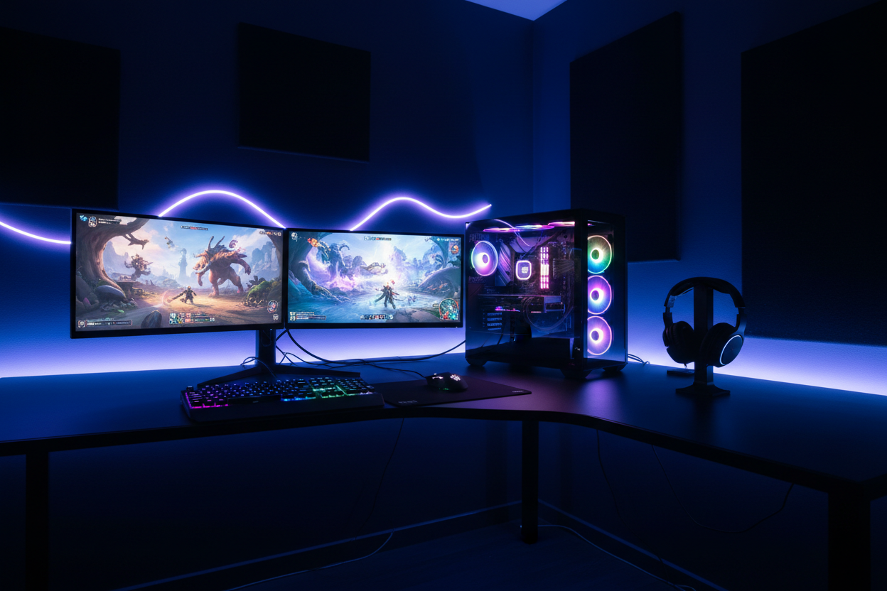GAMING PC SETUP SIZE- 1920x640PX